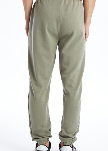 Haki-Yeşil Renk Erkek Rahat Kesim Beli Lastikli Eşofman Altı - Görsel 2