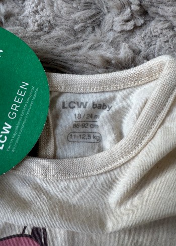 Bej Bisiklet Yaka Uzun Kollu Kız Bebek Pijama Takımı Pamuklu - Görsel 7