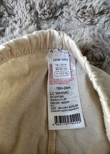 Bej Bisiklet Yaka Uzun Kollu Kız Bebek Pijama Takımı Pamuklu - Görsel 10