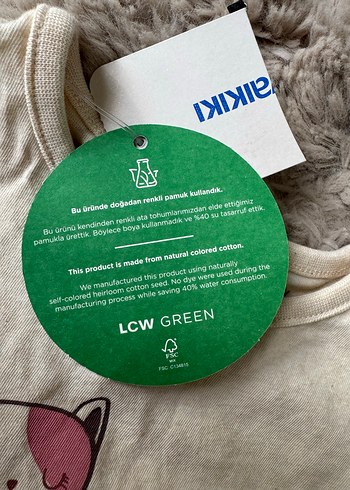 Bej Bisiklet Yaka Uzun Kollu Kız Bebek Pijama Takımı Pamuklu - Görsel 6