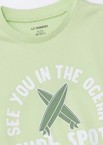 Erkek Çocuk Pamuklu Baskılı Bisiklet Yaka Kısa Kollu Tişört 4-5y - Görsel 2