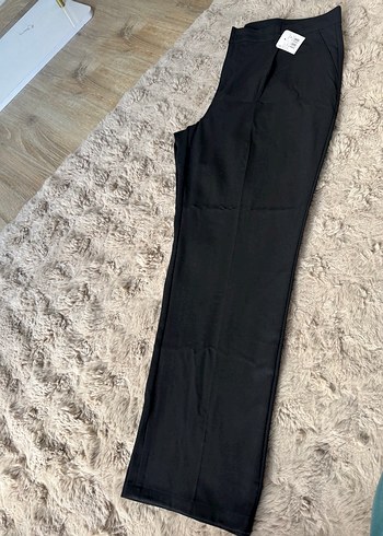 Kadın Siyah Normal Kesim Kumaş Pantolon 56 beden - Görsel 6