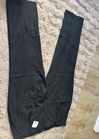 Kadın Siyah Normal Kesim Kumaş Pantolon 56 beden - Görsel 7