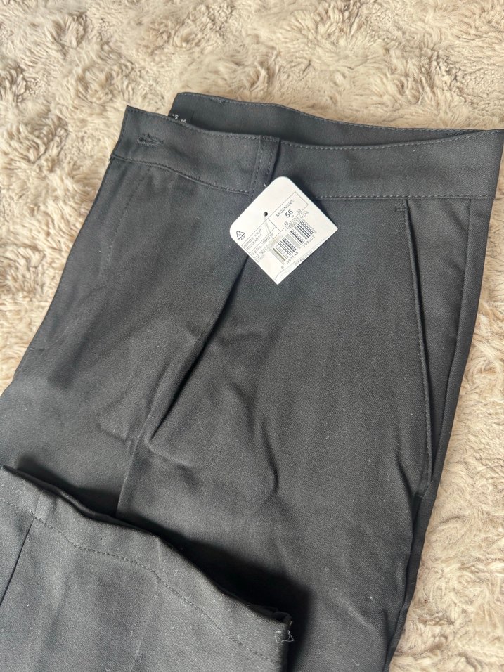 Kadın Siyah Normal Kesim Kumaş Pantolon 56 beden - Görsel 4