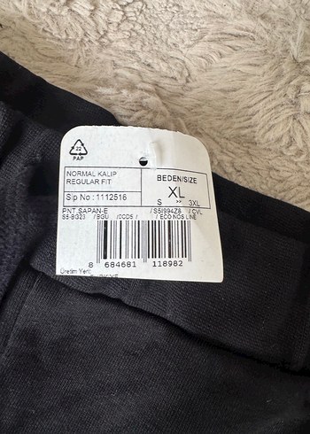 Erkek Siyah Rahat Kesim Beli Lastikli Eşofman Altı Xl (Sıfır) - Görsel 7