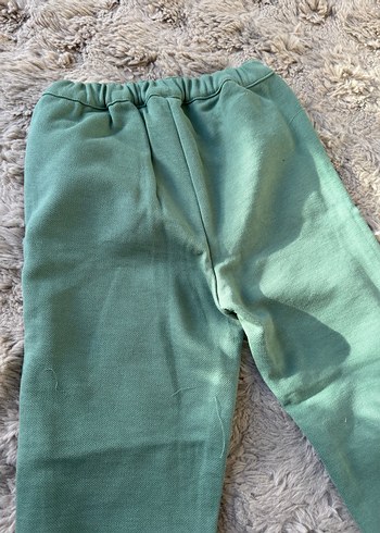 Düğmeli Polo Yaka Yeşil Beyaz Çizgili Beyaz Erkek Çocuk Takımı - Görsel 15