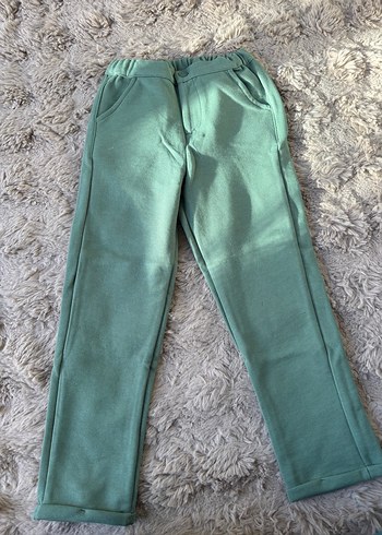 Düğmeli Polo Yaka Yeşil Beyaz Çizgili Beyaz Erkek Çocuk Takımı - Görsel 13