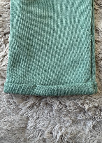 Düğmeli Polo Yaka Yeşil Beyaz Çizgili Beyaz Erkek Çocuk Takımı - Görsel 16