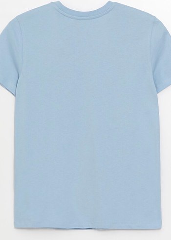 Mavi Baskılı Bisiklet Yaka Kısa Kollu Kadın Tişört S beden(Sıfır - Görsel 6