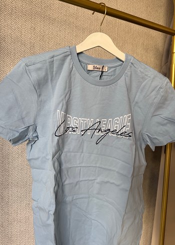 Mavi Baskılı Bisiklet Yaka Kısa Kollu Kadın Tişört S beden(Sıfır - Görsel 7