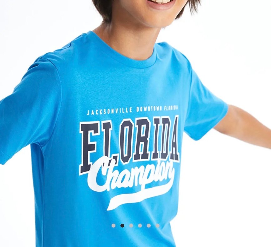 Mavi Bisiklet Yaka Kısa Kollu Baskılı Erkek Çocuk Tişörtü 9-10 y - Görsel 2