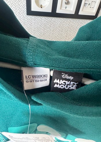 Çocuk Mickey Mouse Lisans ve Baskılı Yeşil Sweatshirt 13-14 yaş - Görsel 4