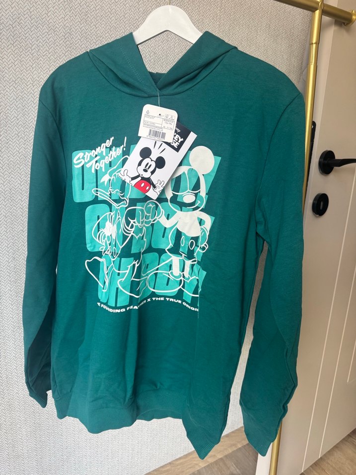 Çocuk Mickey Mouse Lisans ve Baskılı Yeşil Sweatshirt 13-14 yaş - Görsel 2