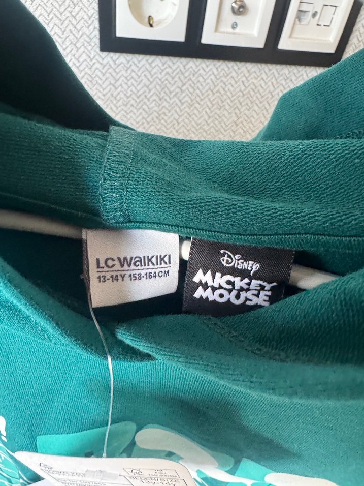 Çocuk Mickey Mouse Lisans ve Baskılı Yeşil Sweatshirt 13-14 yaş - Görsel 4