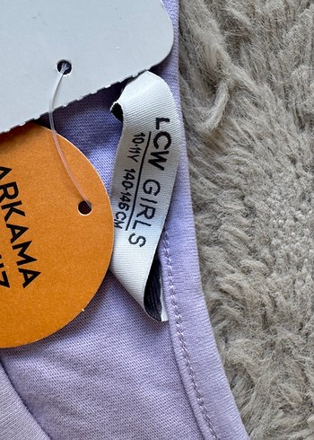 Kız Çocuk Lila Uzun Kollu Bisiklet Yaka Baskılı Tişört 10-11 yaş - Görsel 7