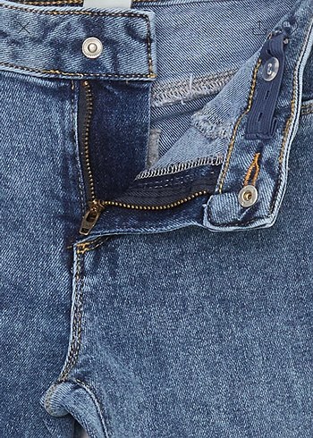 Kız Çocuk mavi Dar Paça Denim Çıtçıtlı Pantolon 5-6 yaş (sıfır) - Görsel 4