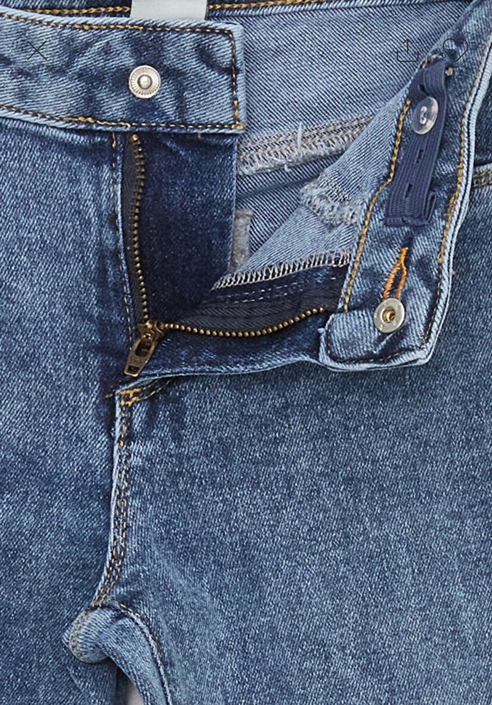 Kız Çocuk mavi Dar Paça Denim Çıtçıtlı Pantolon 5-6 yaş (sıfır) - Görsel 4