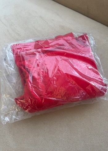 Kırmızı Polo Yaka Pike Elbise Midi Boy 46 Beden (Sıfır) - Görsel 11