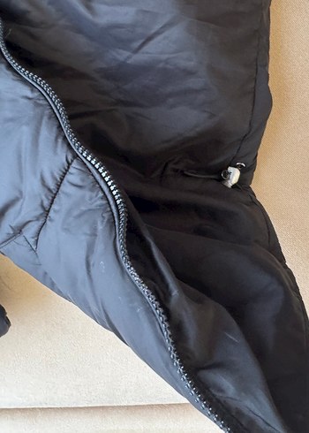 Siyah Kapüşonlu Kadın Kışlık Şişme Mont Xs-S Beden için Uyumlu - Görsel 14