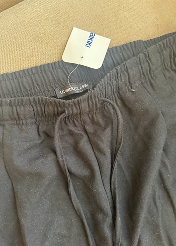 Rahat Kalıp Oversize Beli Lastikli Erkek Eşofman Altı Siyah - Görsel 5