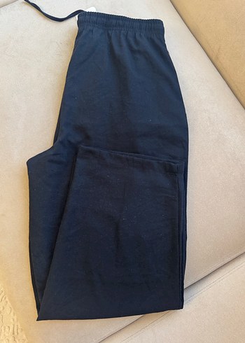 Rahat Kalıp Oversize Beli Lastikli Erkek Eşofman Altı Siyah - Görsel 11