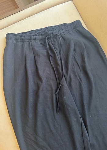 Rahat Kalıp Oversize Beli Lastikli Erkek Eşofman Altı Siyah - Görsel 4