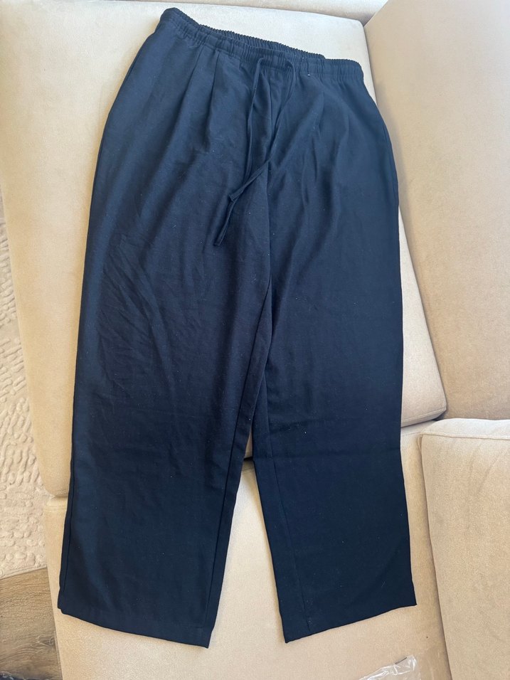 Rahat Kalıp Oversize Beli Lastikli Erkek Eşofman Altı Siyah - Görsel 3