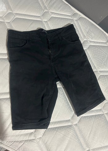 Diğer Düğmeli Siyah Erkek Midi Boy Slim Denim Pantolon