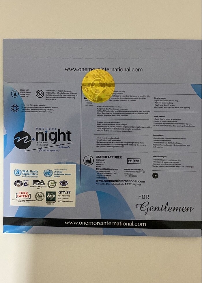 One more night gentlemen - Görsel 2