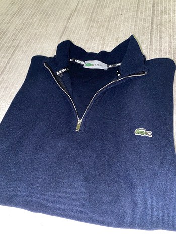 Lacoste Lacivert Yarım Fermuarlı Sweatshirt - Görsel 2