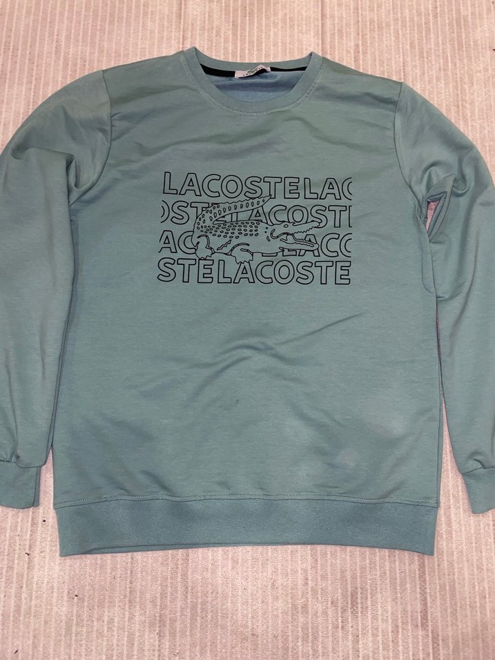 Yeşil Erkek Lacoste Sweatshirt Uzun Kollu Baskılı - Görsel 2