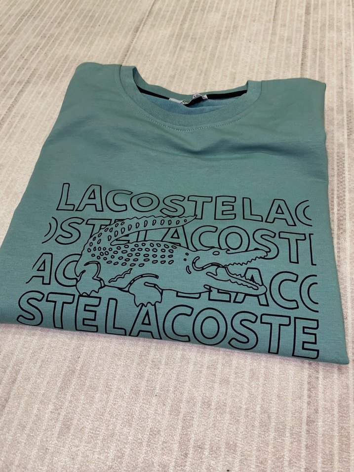 Yeşil Erkek Lacoste Sweatshirt Uzun Kollu Baskılı - Görsel 3