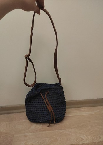 Gri Örgü Bohem Kadın Çanta - Görsel 2