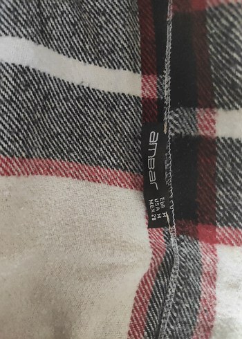 Gri Ekoseli Düğmeli Kadın Gömlek - Görsel 2