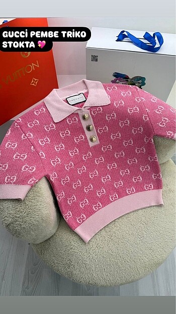 GUCCİ PEMBE TRİKO