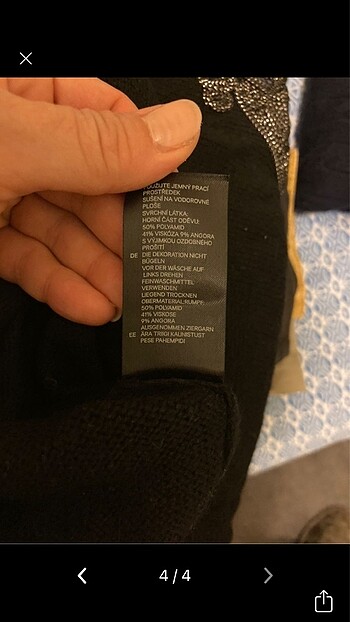 l Beden siyah Renk H&M kazak angora