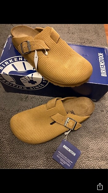 Birkenstock Boston terlik gerçek deri
