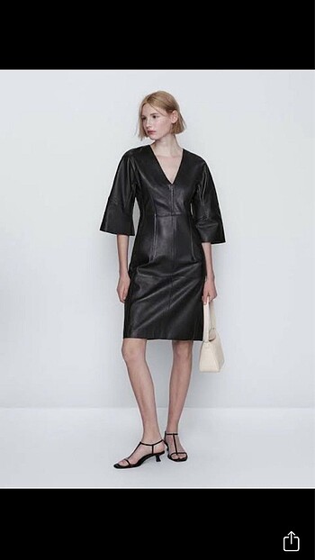Massimo Dutti xs gerçek deri elbise