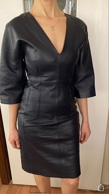 xs Beden Massimo Dutti xs gerçek deri elbise