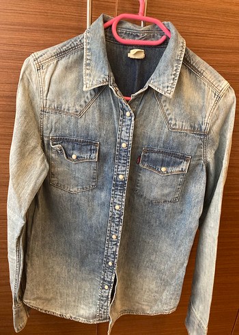 Levis Mavi Kot Kadin Gomlek Levis