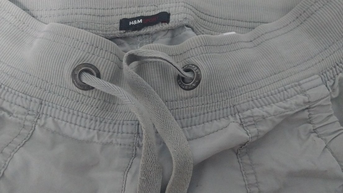 Düğmeli Beyaz Keten Mini Kumaş Pantolon - Görsel 2