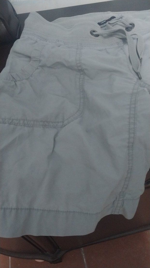 Düğmeli Beyaz Keten Mini Kumaş Pantolon - Görsel 4