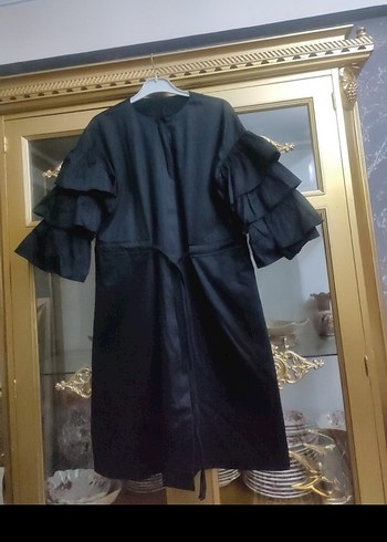 Siyah Kadın Mini Street Wear Robe - Görsel 3