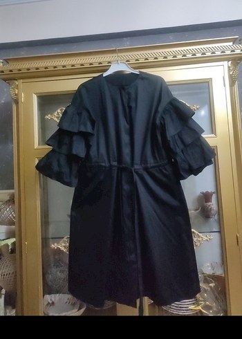 Siyah Kadın Mini Street Wear Robe - Görsel 5