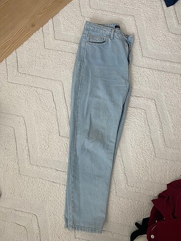 Trendyol Açık Mavi Mom Jean 38 Beden