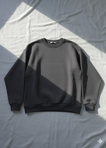 Gri Basic Uzun Kollu Sweatshirt