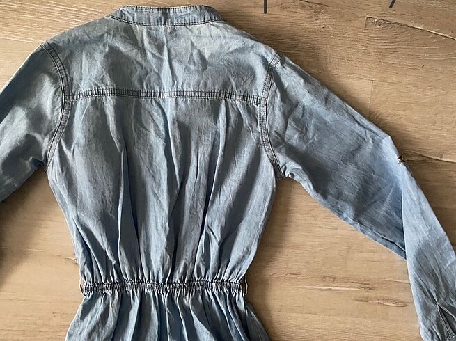 36 Beden mavi Renk Jean kot elbise mavi yazlık