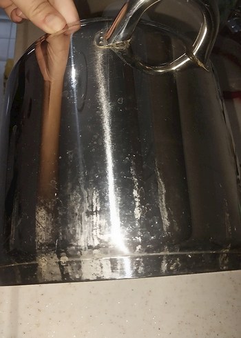 Parlak Gri Çelik 5 litre düdüklü tencere