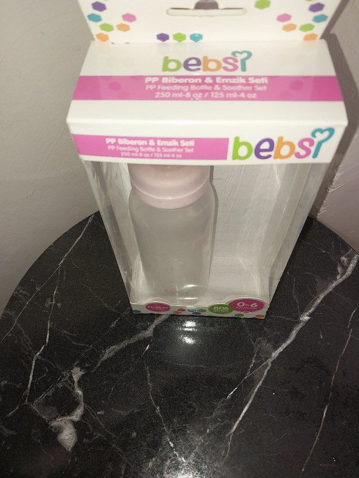 Bebs Pembe Bebek Biberonu 250 ml - Görsel 2
