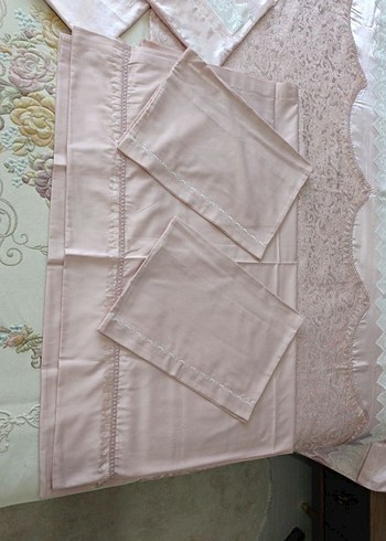 çift kişilik pike takımı pudra - Görsel 3